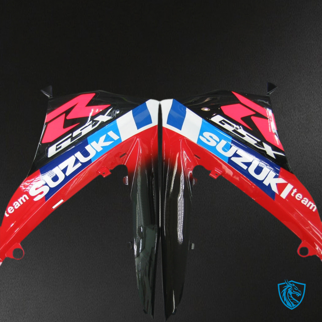 Suzuki GSXR1000 (2007-2008) Red, Silver & Black - Custom ABS Fairing Kit