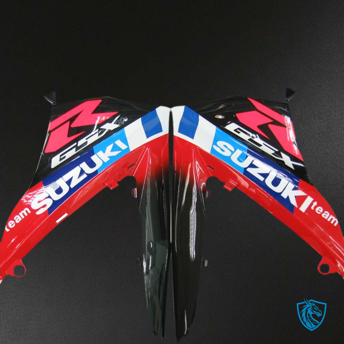 Suzuki GSXR1000 (2007-2008) Red, Silver & Black - Custom ABS Fairing Kit