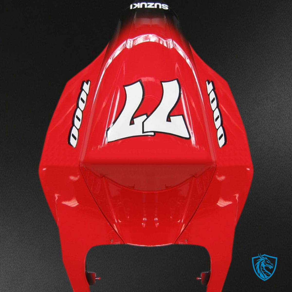 Suzuki GSXR1000 (2007-2008) Red, Silver & Black - Custom ABS Fairing Kit