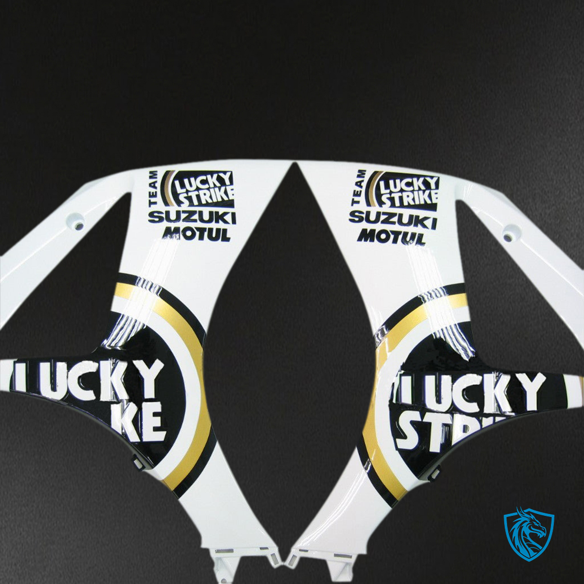 Suzuki GSXR1000 (2007-2008) White, Black & Gold Injection Fairing Kit - Aftermarket ABS Bodywork