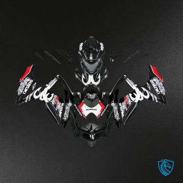 Suzuki GSXR 600 750 (2008-2010) Black, White & Red Injection - Custom ABS Fairing Kit