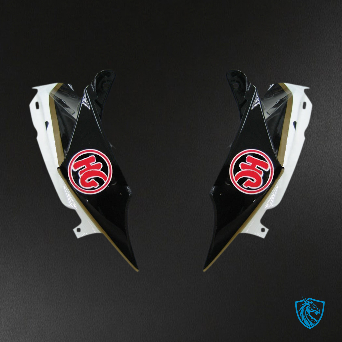 Suzuki GSXR 600 750 (2008-2010) Black, White & Red - Fairing Kit | ABS Bodywork