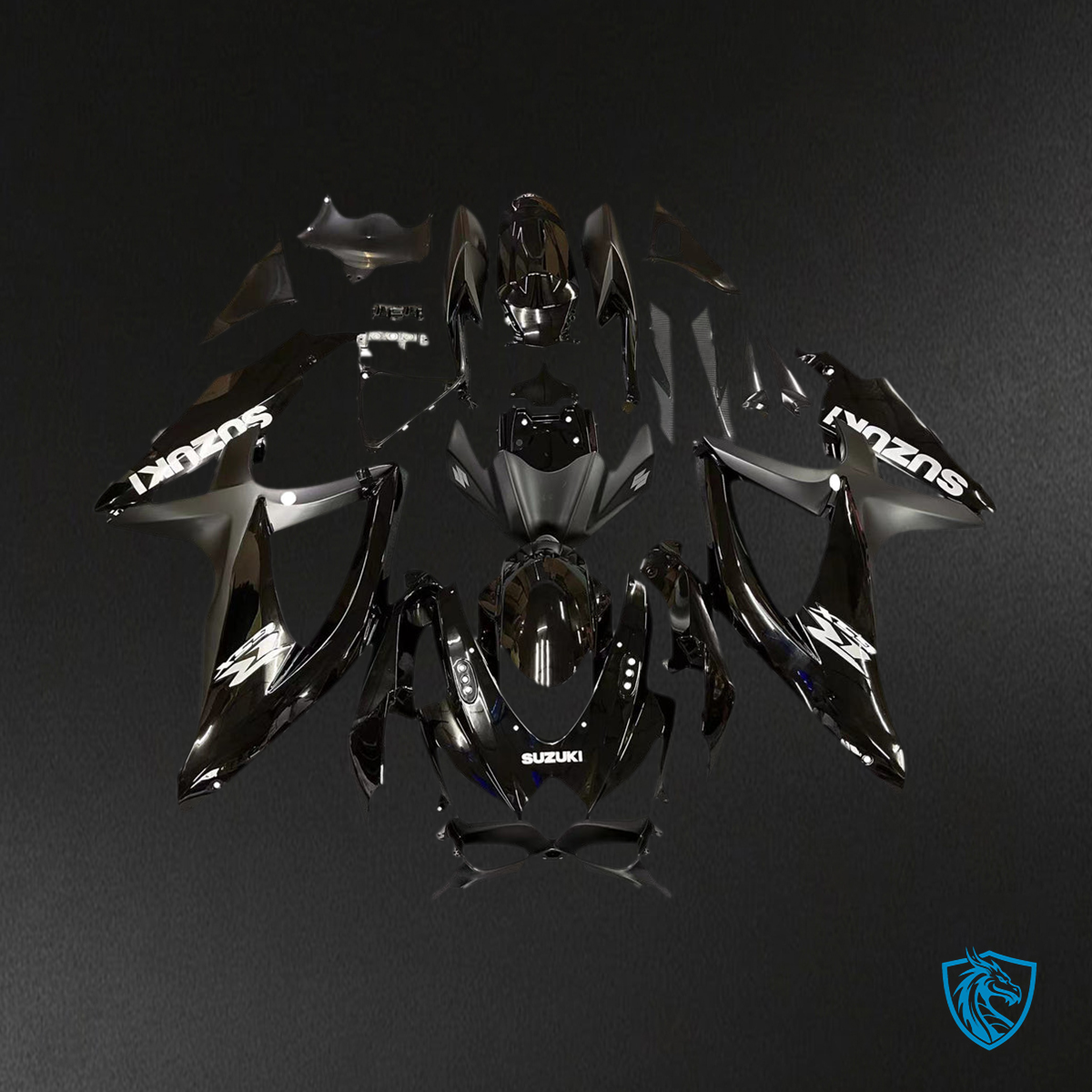 Suzuki GSXR 600 750 (2008-2010) Black - Custom ABS Fairing Kit
