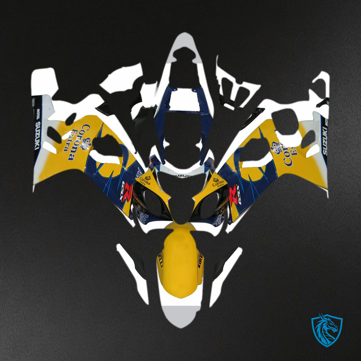 Suzuki GSXR 600 750 (2004-2005) Yellow & Blue Fairing Kit | ABS Bodywork