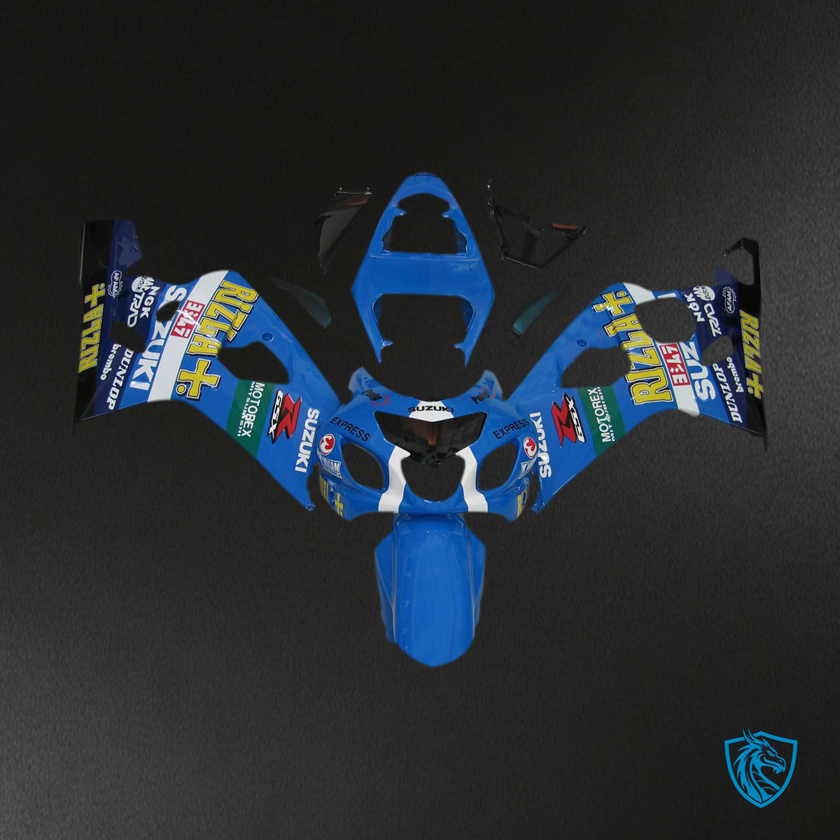 Suzuki GSXR 600 750 (2004-2005) White & Blue Fairing Kit | ABS Bodywork