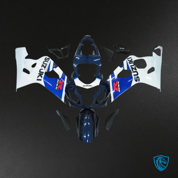 Suzuki GSXR 600 750 (2004-2005) White, Black & Blue Fairing Kit | ABS Bodywork