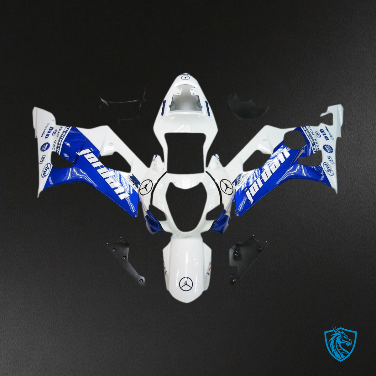 Suzuki GSXR 600 750 (2004-2005) Blue & White Fairing Kit | ABS Bodywork