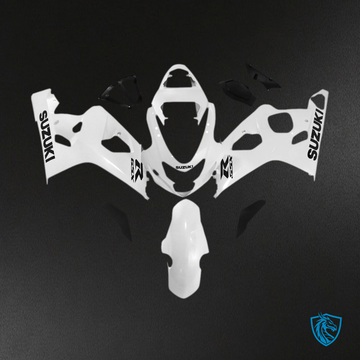 Suzuki GSXR 600 750 (2004-20005) White & Black Fairing Kit - Aftermarket ABS Bodywork