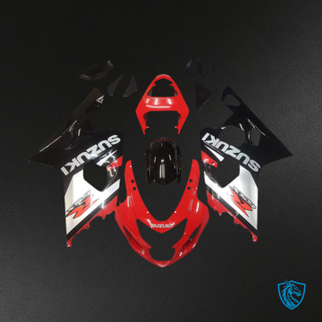 Suzuki GSXR 600 750 (2004-2005) White & Red - MERGEment Motorcycle Fairings Kit