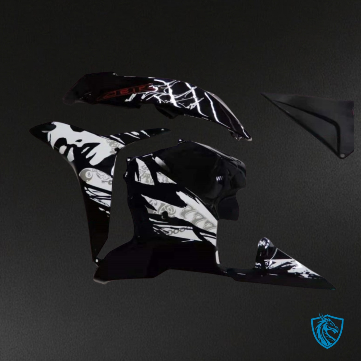 Honda CBR600RR (2009-2012) Gloss White & Black Fairing Kit - Aftermarket ABS Bodywork