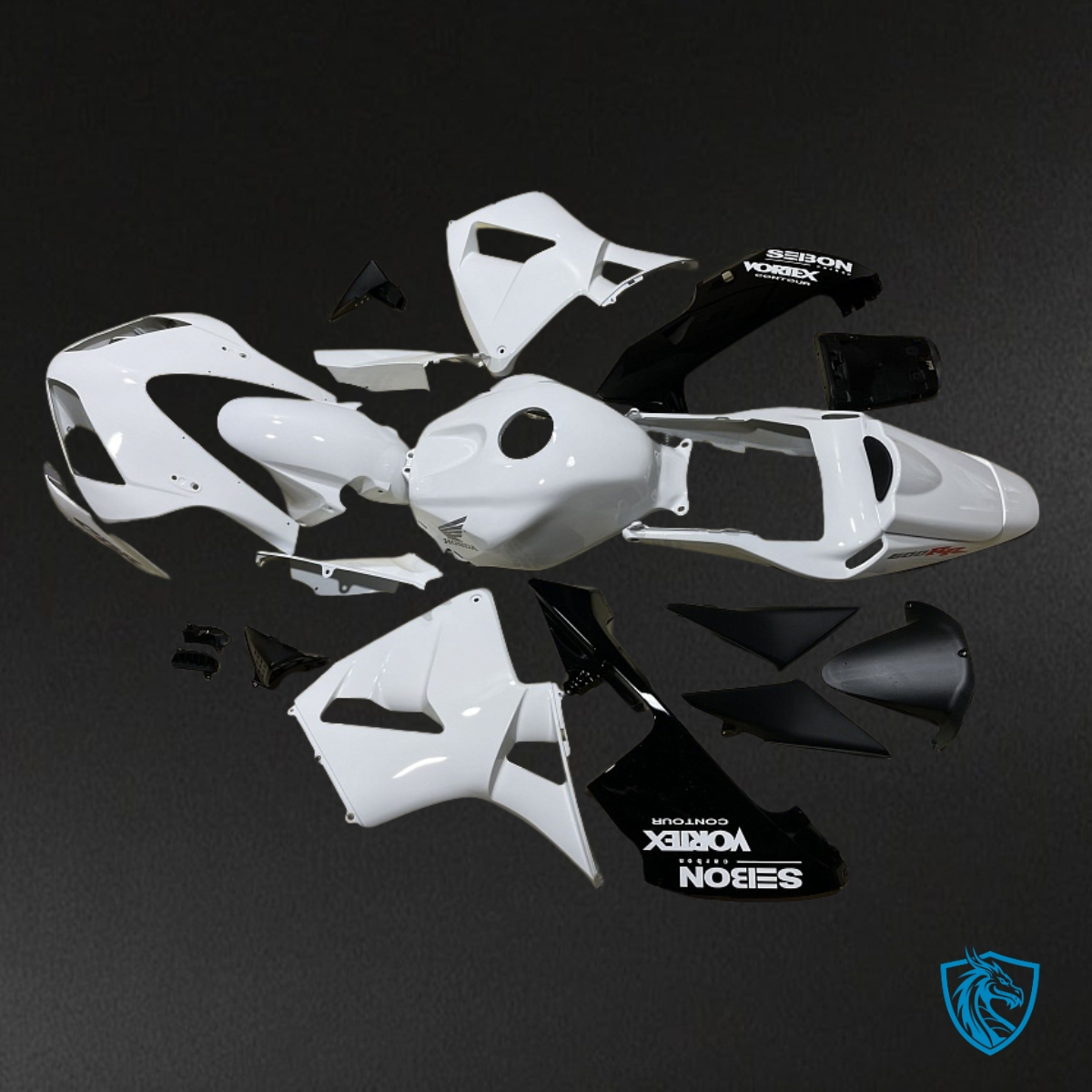 Honda CBR600RR (2003-2004) White & Black Fairing Kit | ABS Bodywork