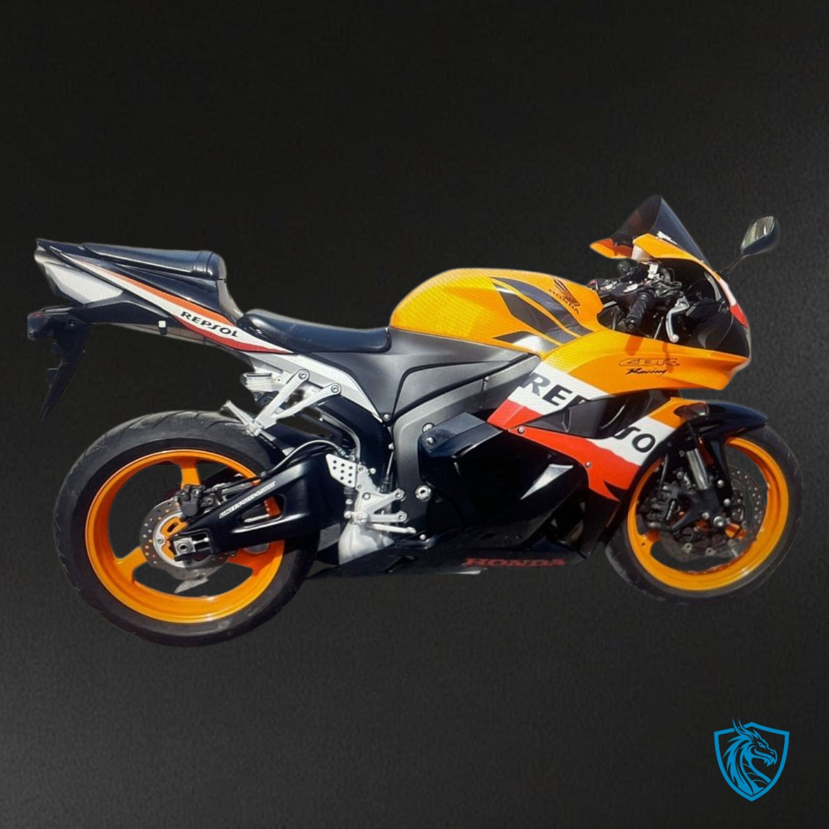 Honda CBR600RR (2009-2012) Black, Orange & White Repsol Fairing Kit | ABS Bodywork