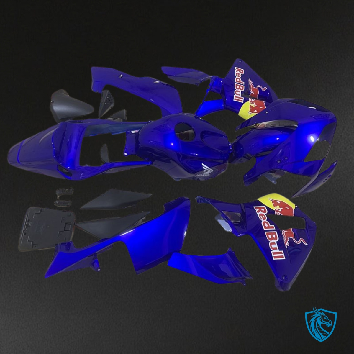 Honda CBR600RR (2003-2004) Blue & Yellow Red Bull - MERGEment Motorcycle Fairings Kit