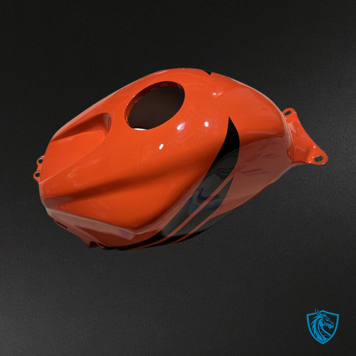 Honda CBR600RR (2005-2006) Black, Orange & Gloss Red Repsol - Custom ABS Fairing Kit