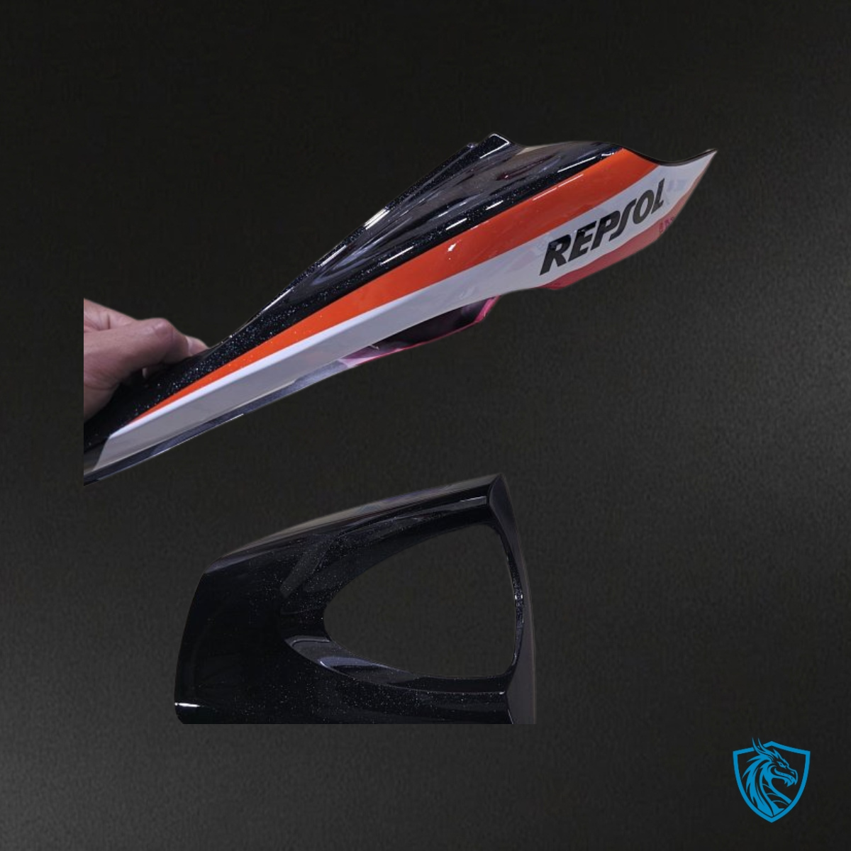 Honda CBR600RR (2009-2012) Black, Orange & White Repsol Fairing Kit | ABS Bodywork