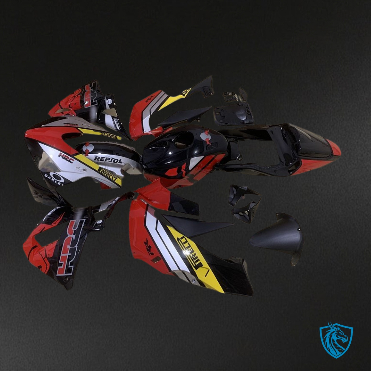 Honda CBR600RR (2003-2004) Red & Black Red Bull Fairing Kit | ABS Bodywork