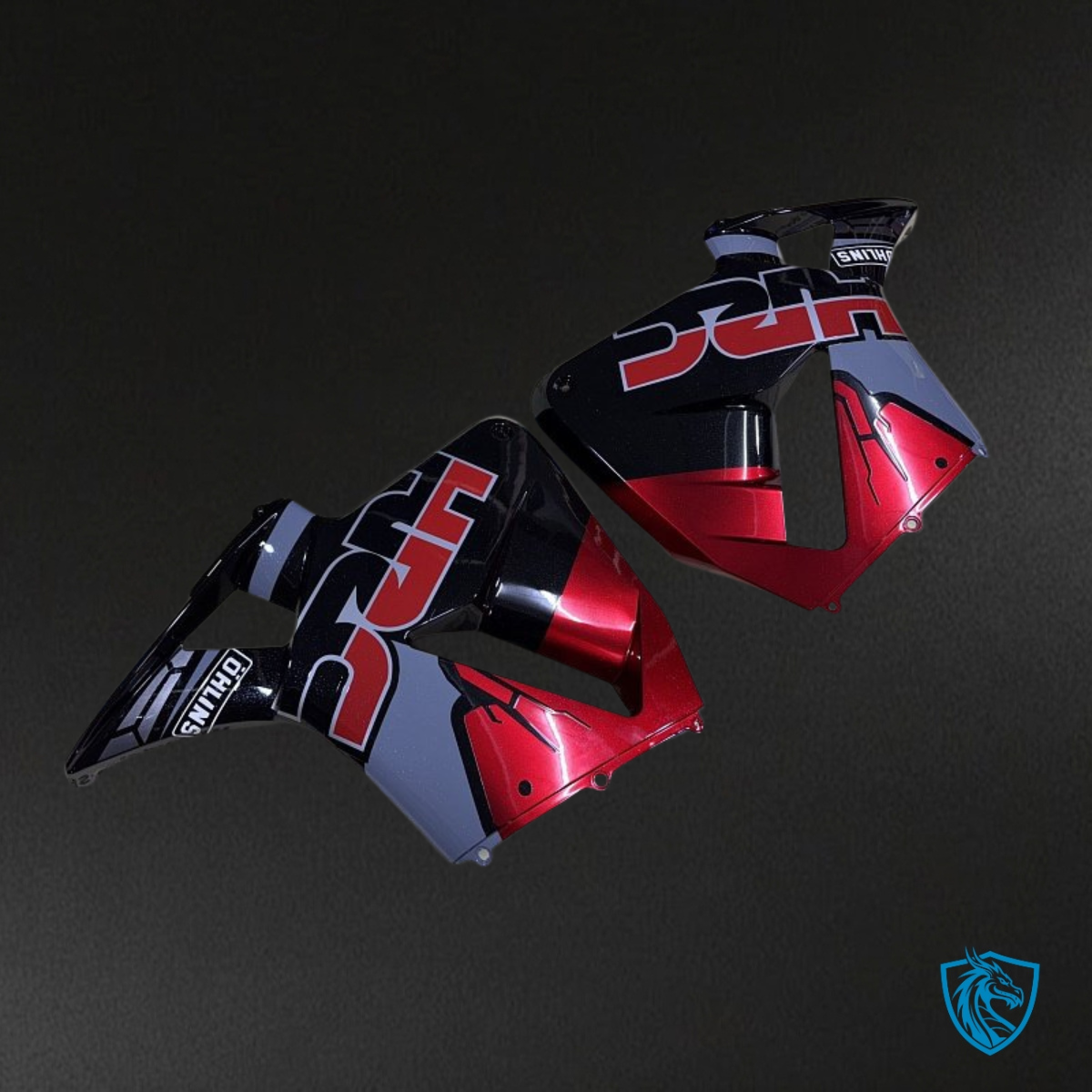 Honda CBR600RR (2003-2004) Red, Black & Gray Red Bull Fairing Kit - Aftermarket ABS Bodywork