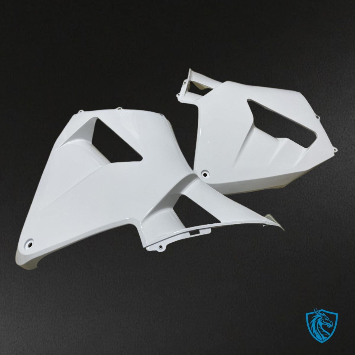 Honda CBR600RR (2003-2004) White & Black Plow - Custom ABS Fairing Kit