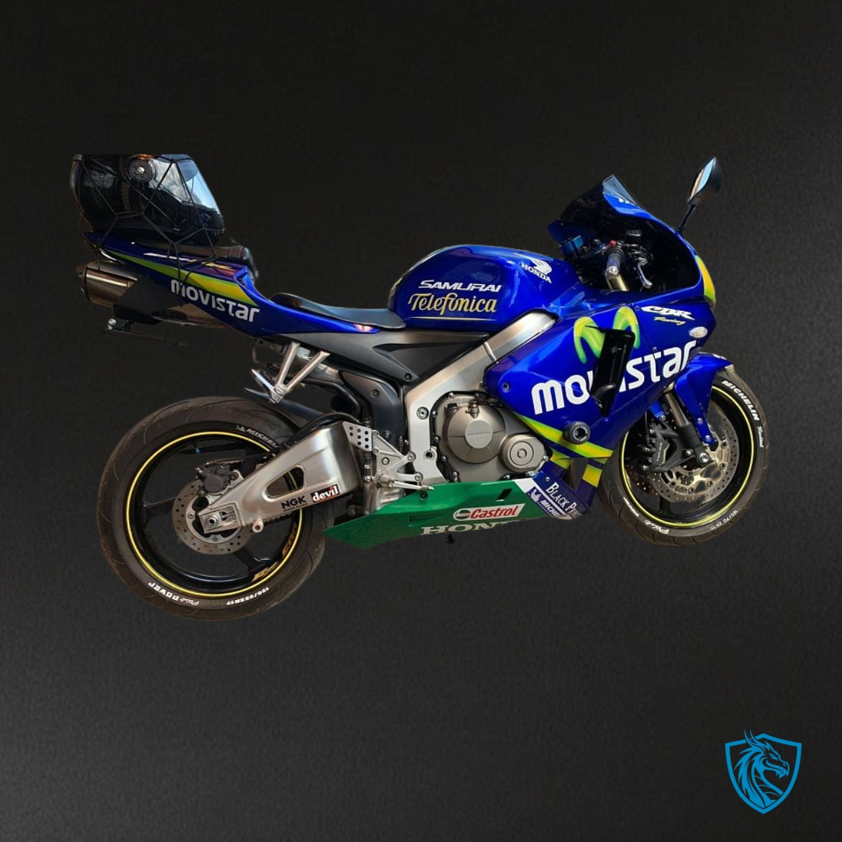 Honda CBR600RR (2005-2006) Blue & Green Movistar - Custom ABS Fairing Kit