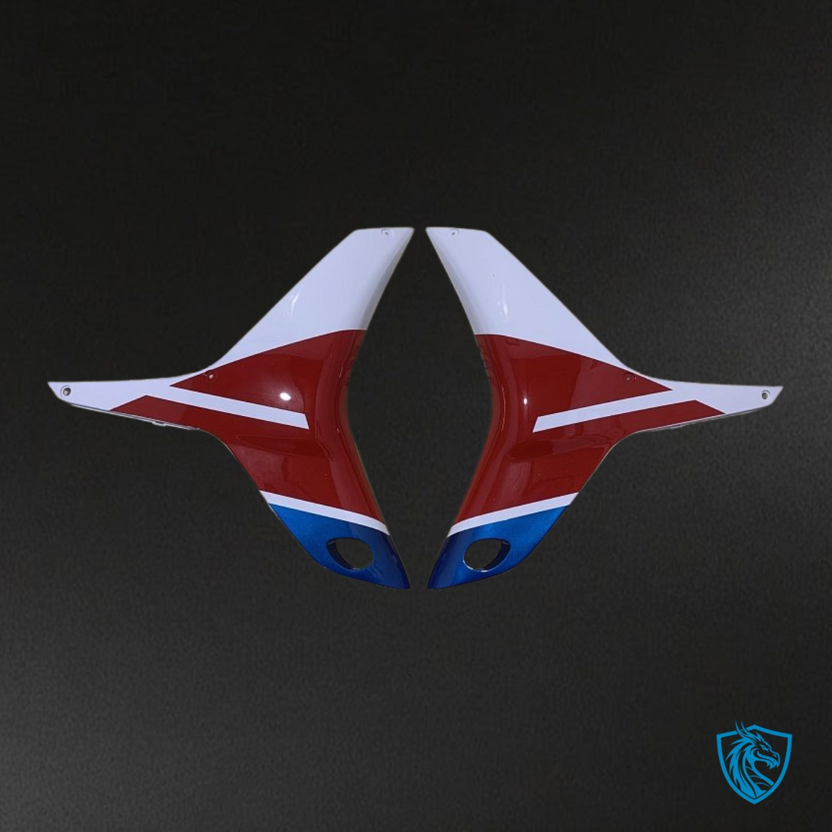 Honda CBR600RR (2007-2008) Glossy White, Blue & Red - MERGEment Motorcycle Fairings Kit