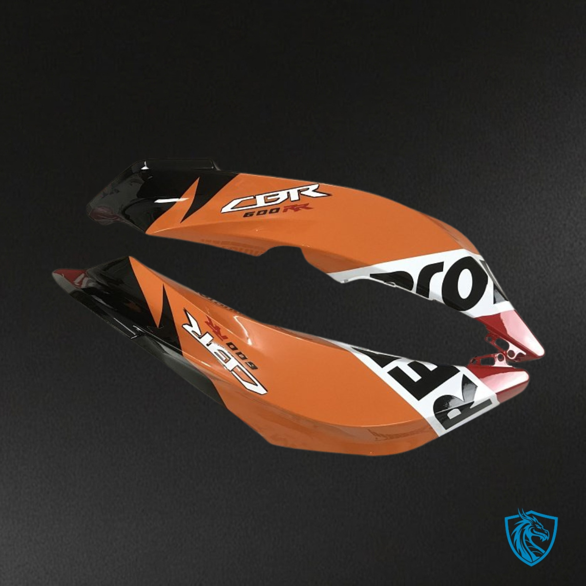 Honda CBR600RR (2007-2008) Black, Orange & White Repsol Fairing Kit | ABS Bodywork