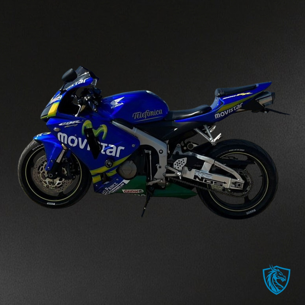 Honda CBR600RR (2005-2006) Blue & Green Movistar - Custom ABS Fairing Kit