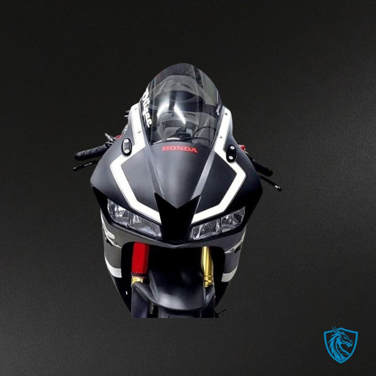 Honda CBR600RR (2013-2018) Black & White Stripes - Custom ABS Fairing Kit