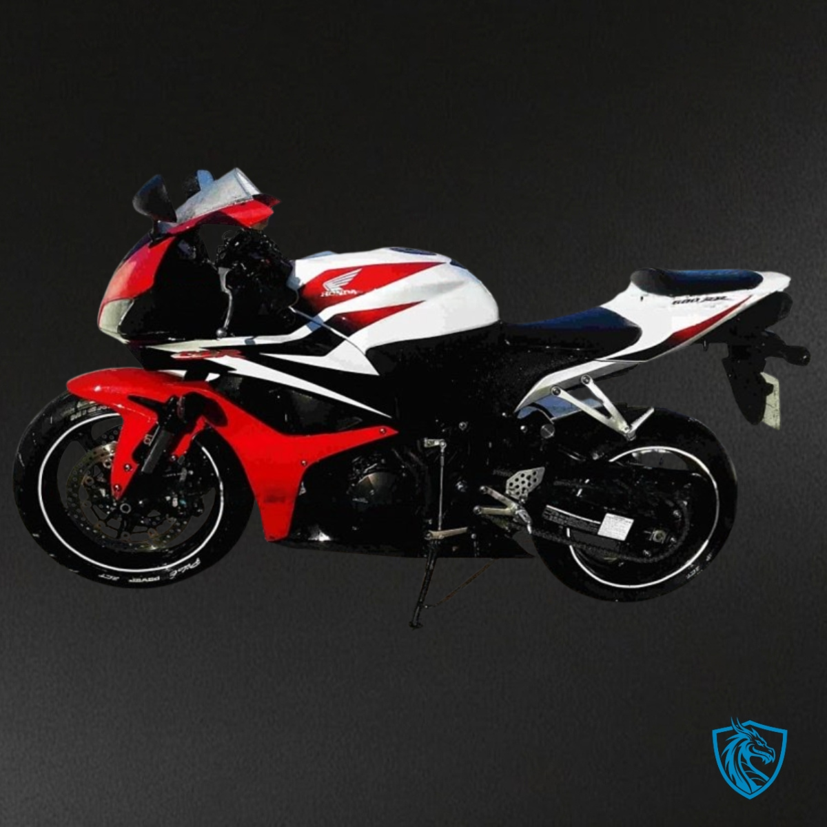 Honda CBR600RR (2007-2008) Red, Black & White Logo - MERGEment Motorcycle Fairings Kit