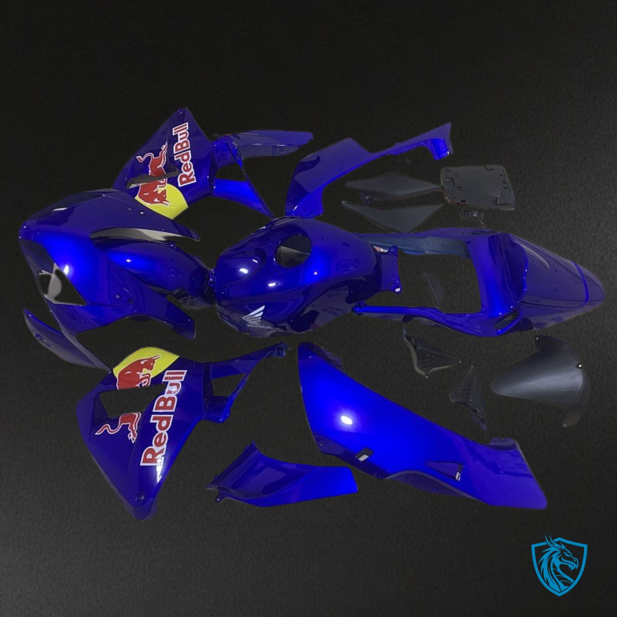 Honda CBR600RR (2003-2004) Blue & Yellow Red Bull - MERGEment Motorcycle Fairings Kit