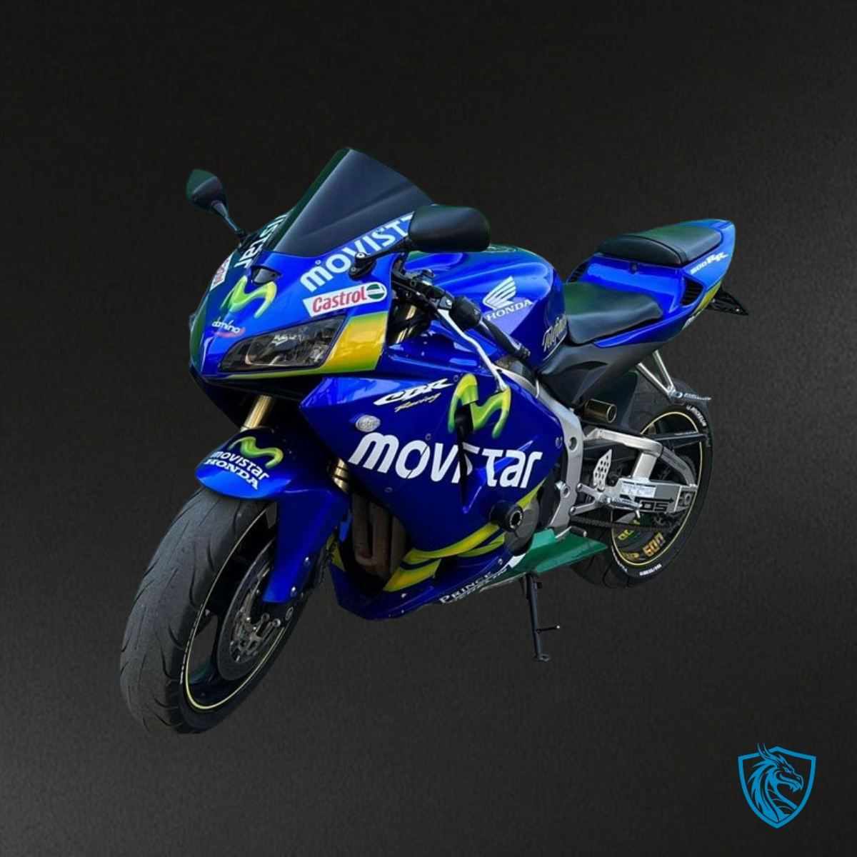 Honda CBR600RR (2005-2006) Blue & Green Movistar - Custom ABS Fairing Kit