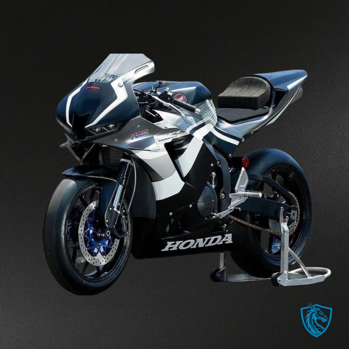 Honda CBR600RR (2013-2018) Black & White Stripes - Custom ABS Fairing Kit