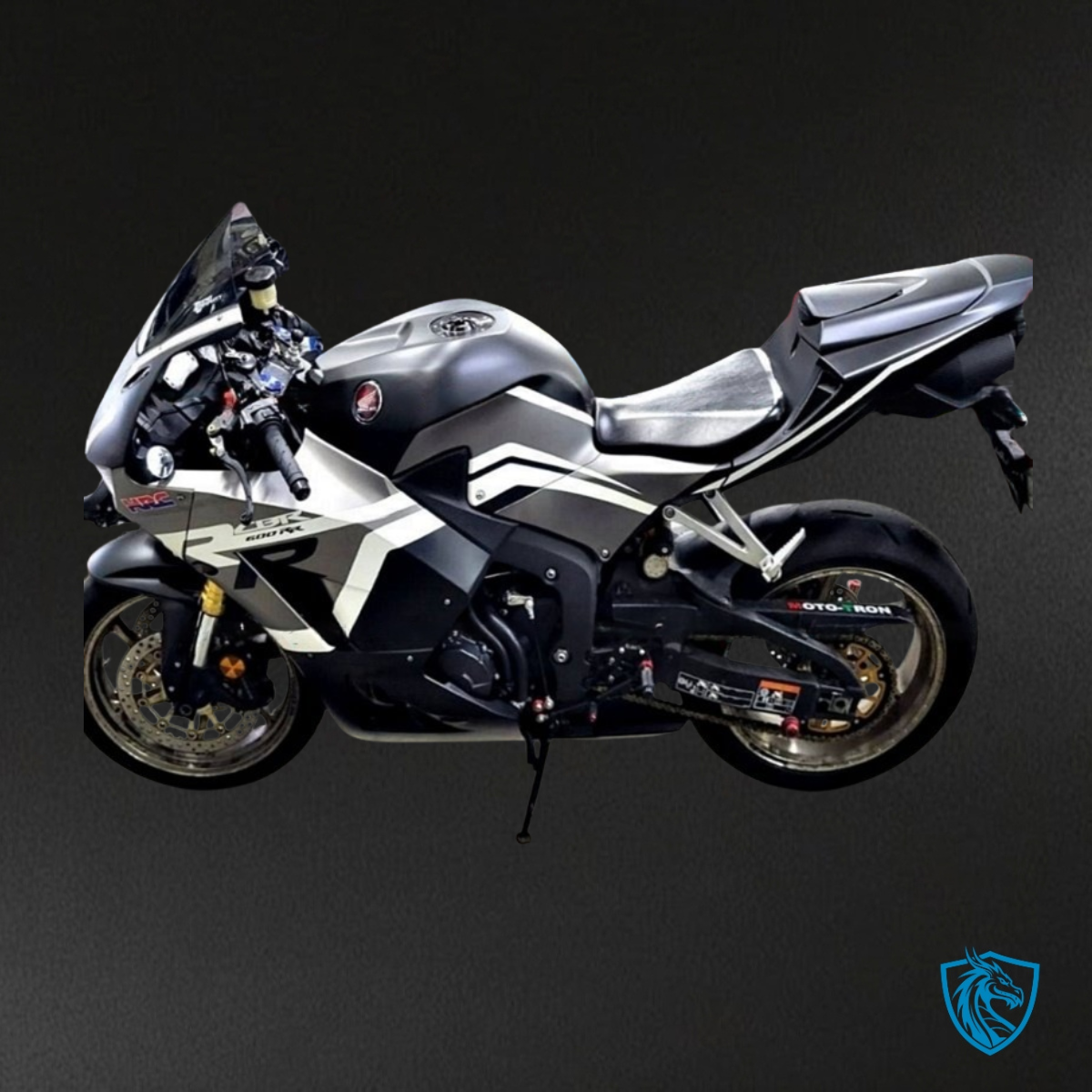 Honda CBR600RR (2013-2018) Black & White Stripes - Custom ABS Fairing Kit