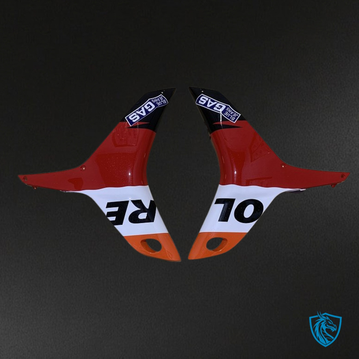 Honda CBR600RR (2009-2012) Black, Orange & Red Repsol - MERGEment Motorcycle Fairings Kit