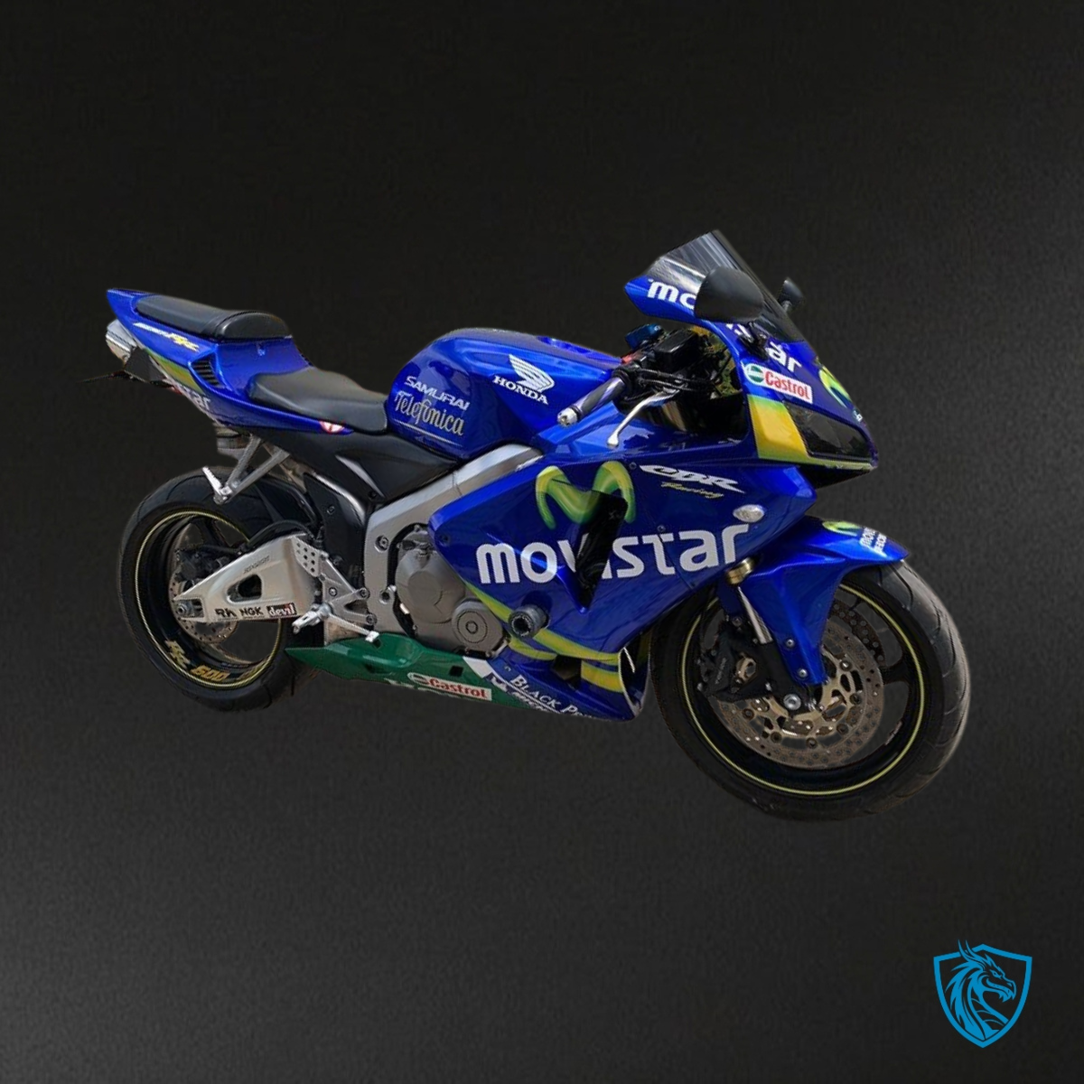 Honda CBR600RR (2005-2006) Blue & Green Movistar - Custom ABS Fairing Kit