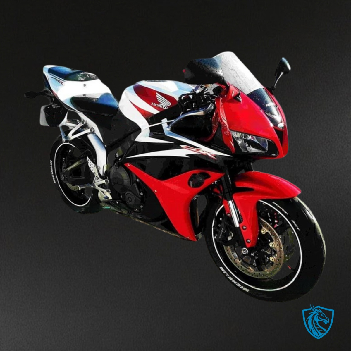 Honda CBR600RR (2007-2008) Red, Black & White Logo - MERGEment Motorcycle Fairings Kit