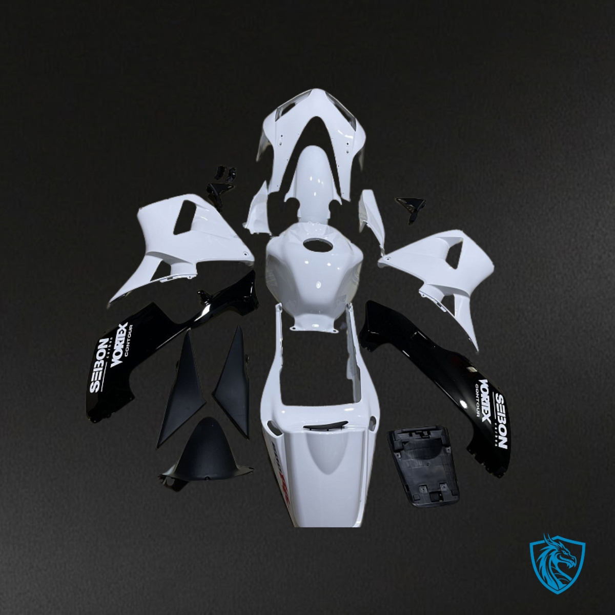 Honda CBR600RR (2003-2004) White & Black Fairing Kit | ABS Bodywork