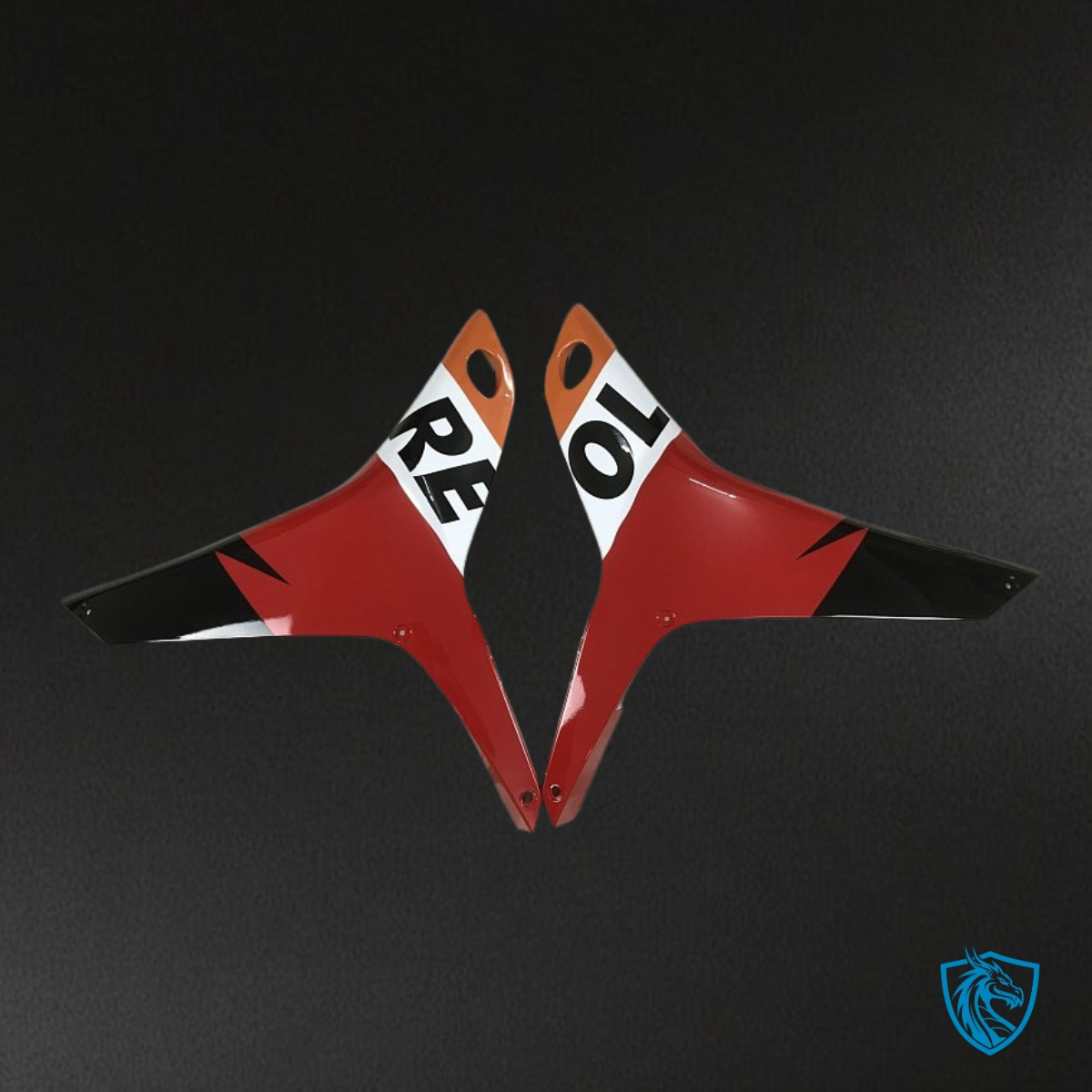 Honda CBR600RR (2007-2008) Black, Orange & White Repsol Fairing Kit | ABS Bodywork