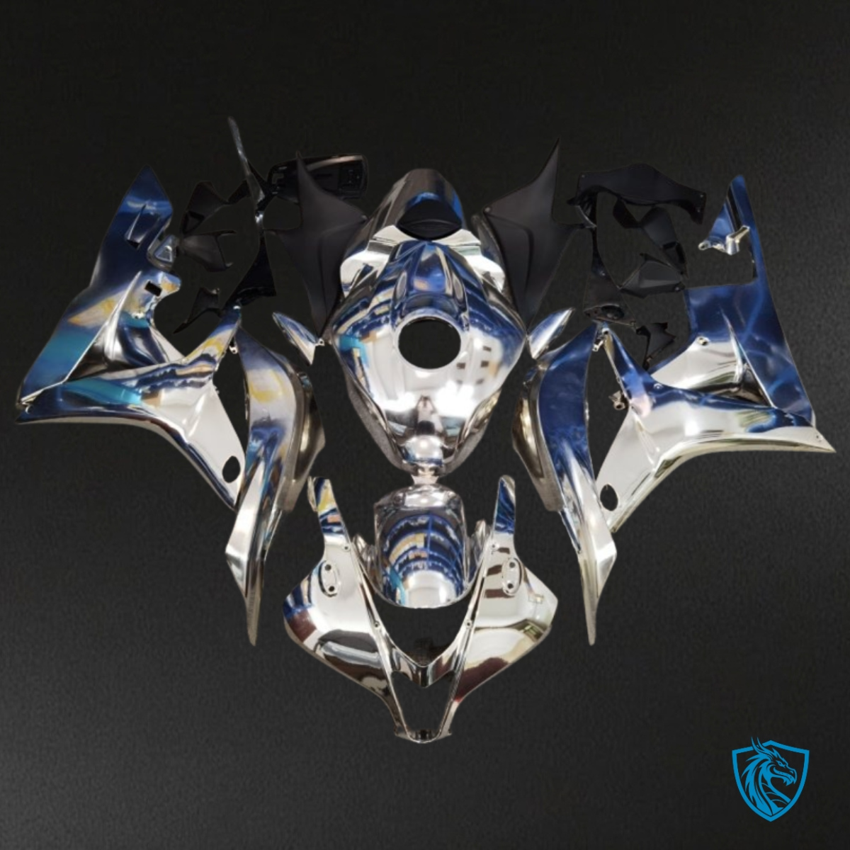 Honda CBR600RR (2007-2008) Chemical Metallization Silver Fairing Kit | ABS Bodywork