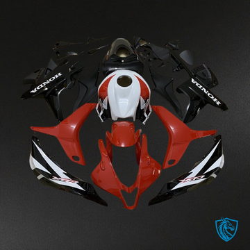 Honda CBR600RR (2007-2008) Red, Black & White Logo - MERGEment Motorcycle Fairings Kit