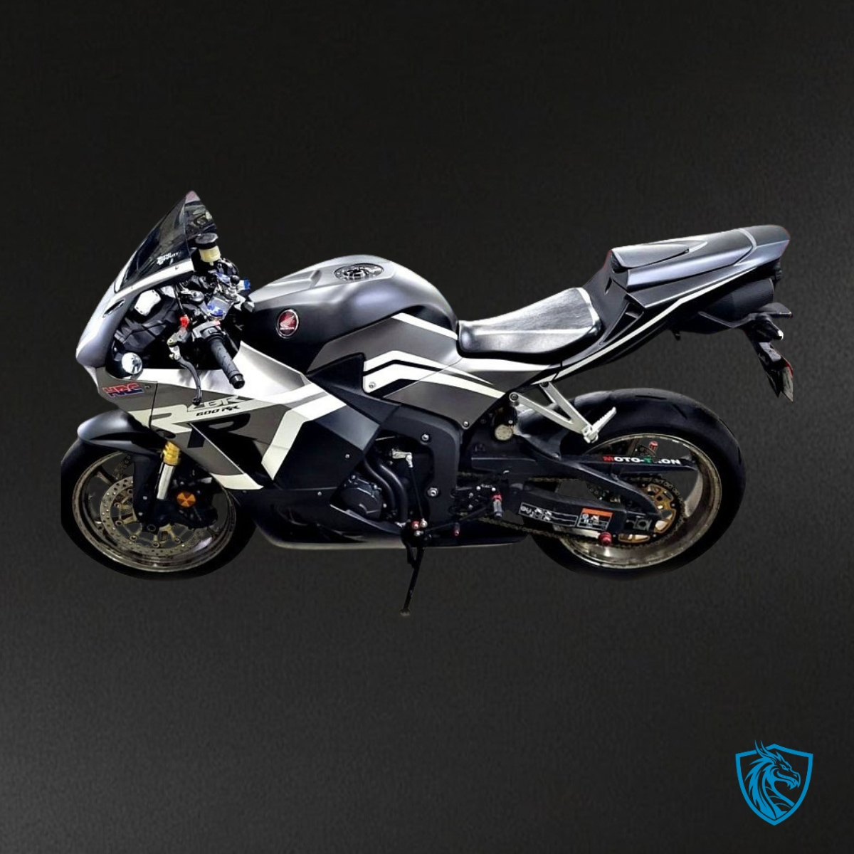 Honda CBR600RR (2013-2018) Black & White Stripes - Custom ABS Fairing Kit