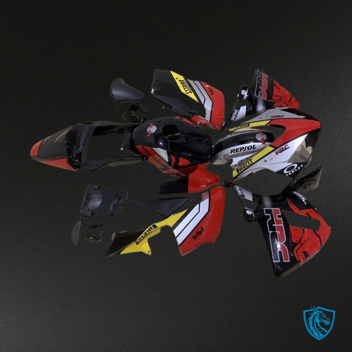 Honda CBR600RR (2003-2004) Red & Black Red Bull Fairing Kit | ABS Bodywork