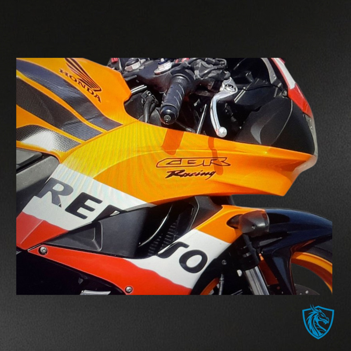 Honda CBR600RR (2009-2012) Black, Orange & White Repsol Fairing Kit | ABS Bodywork