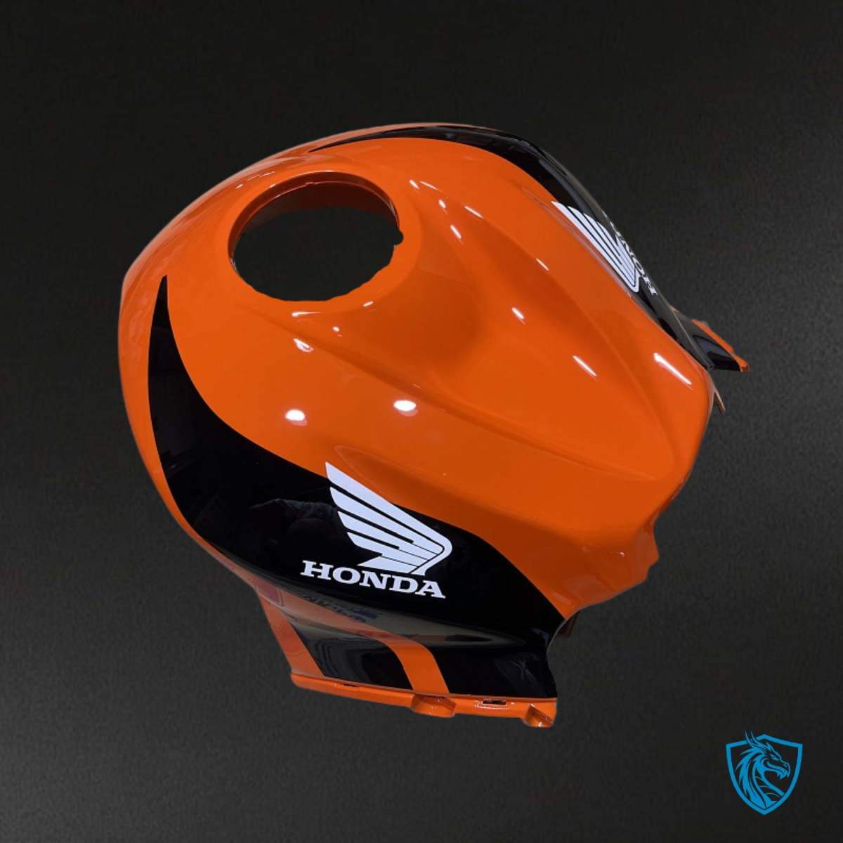 Honda CBR600RR (2007-2008) Black, Orange & White Repsol - Custom ABS Fairing Kit