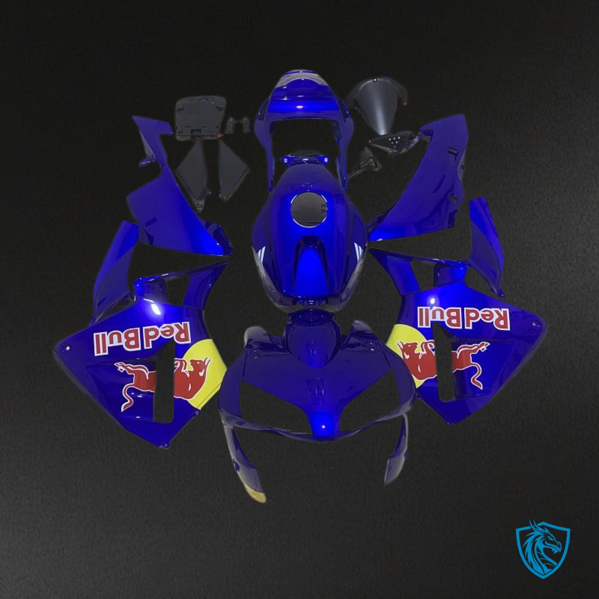 Honda CBR600RR (2003-2004) Blue & Yellow Red Bull - MERGEment Motorcycle Fairings Kit