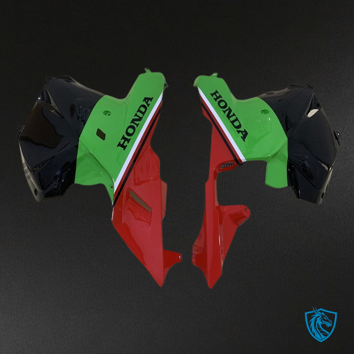 Honda CBR600RR (2009-2012) Glossy Green, Black & Red Fairing Kit - Aftermarket ABS Bodywork