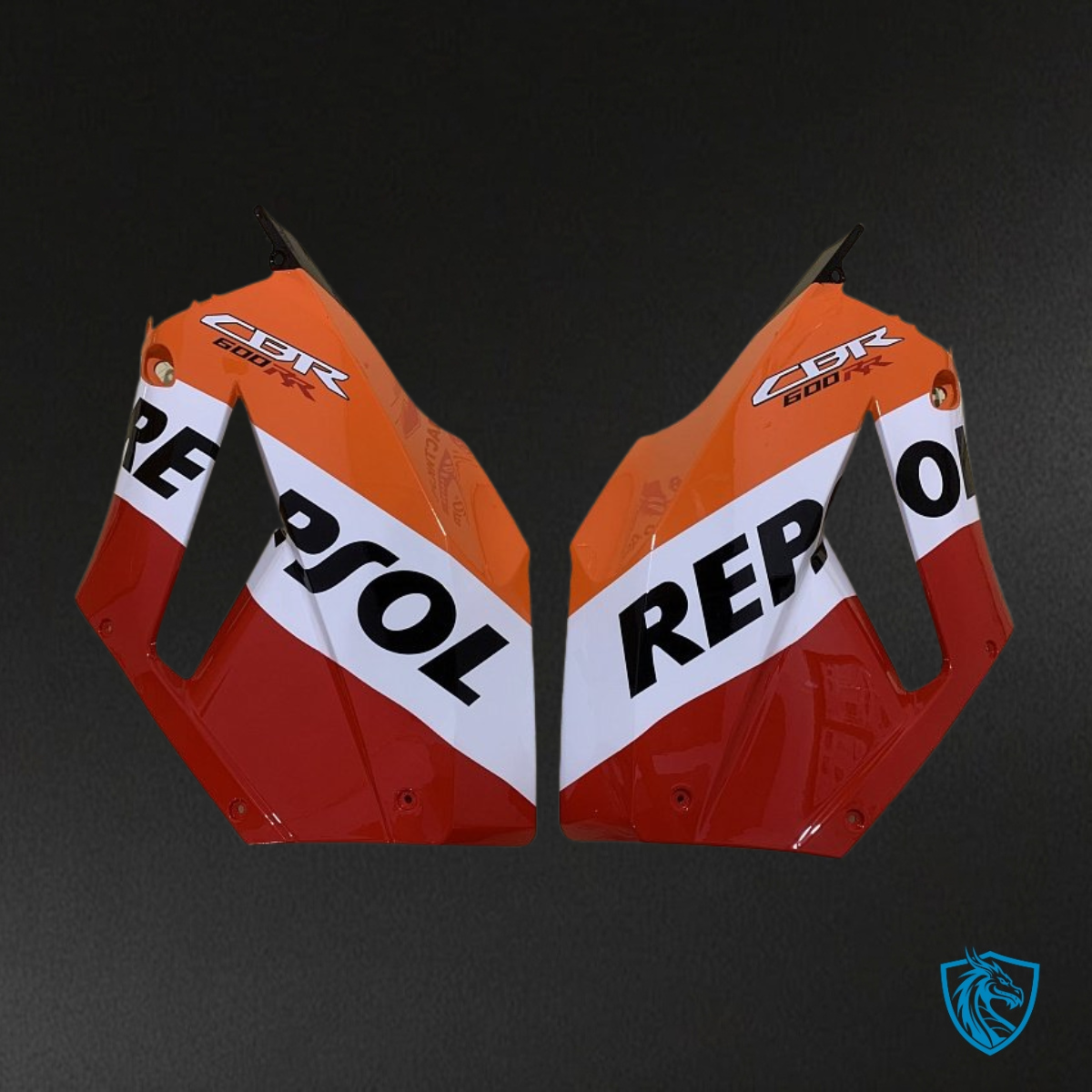 Honda CBR600RR (2013-2018) Glossy Orange & Black Repsol Fairing Kit - Aftermarket ABS Bodywork