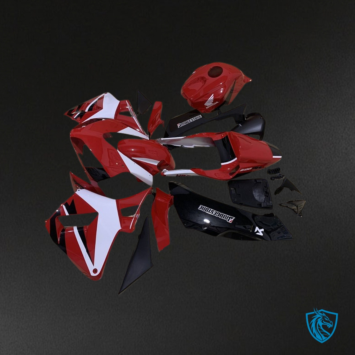 Honda CBR600RR (2003-2004) Gloss Red, White & Black Fairing Kit | ABS Bodywork