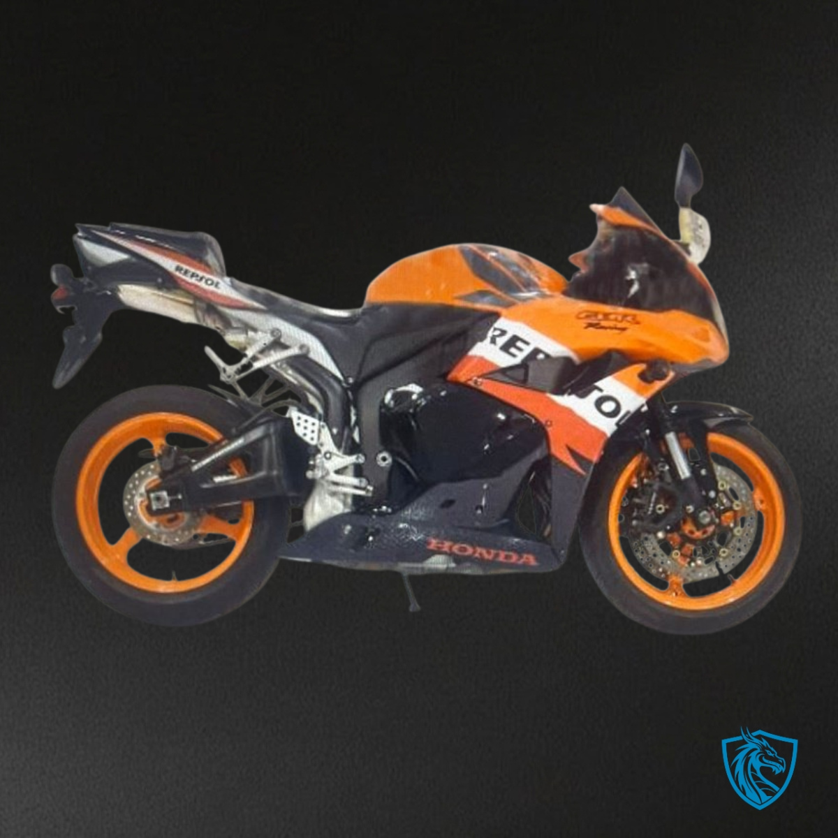 Honda CBR600RR (2009-2012) Black, Orange & White Repsol Fairing Kit | ABS Bodywork