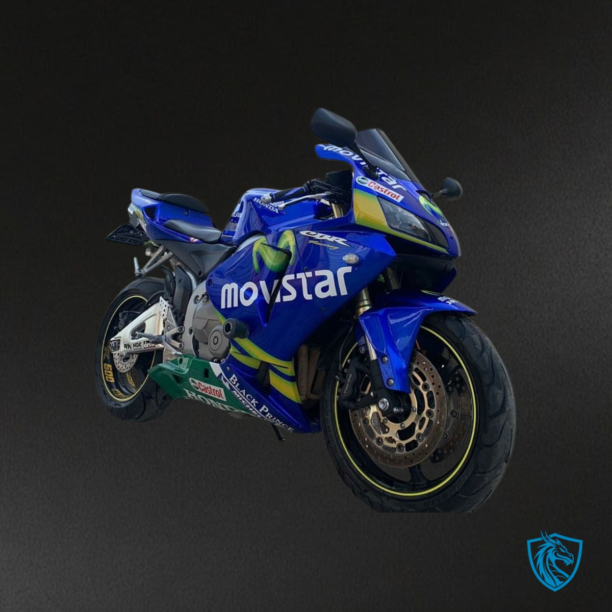 Honda CBR600RR (2005-2006) Blue & Green Movistar - Custom ABS Fairing Kit