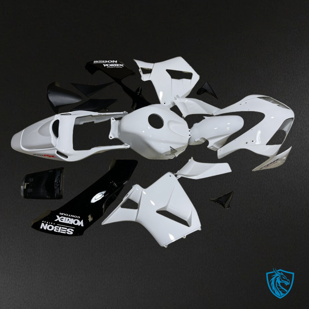 Honda CBR600RR (2003-2004) White & Black Fairing Kit | ABS Bodywork